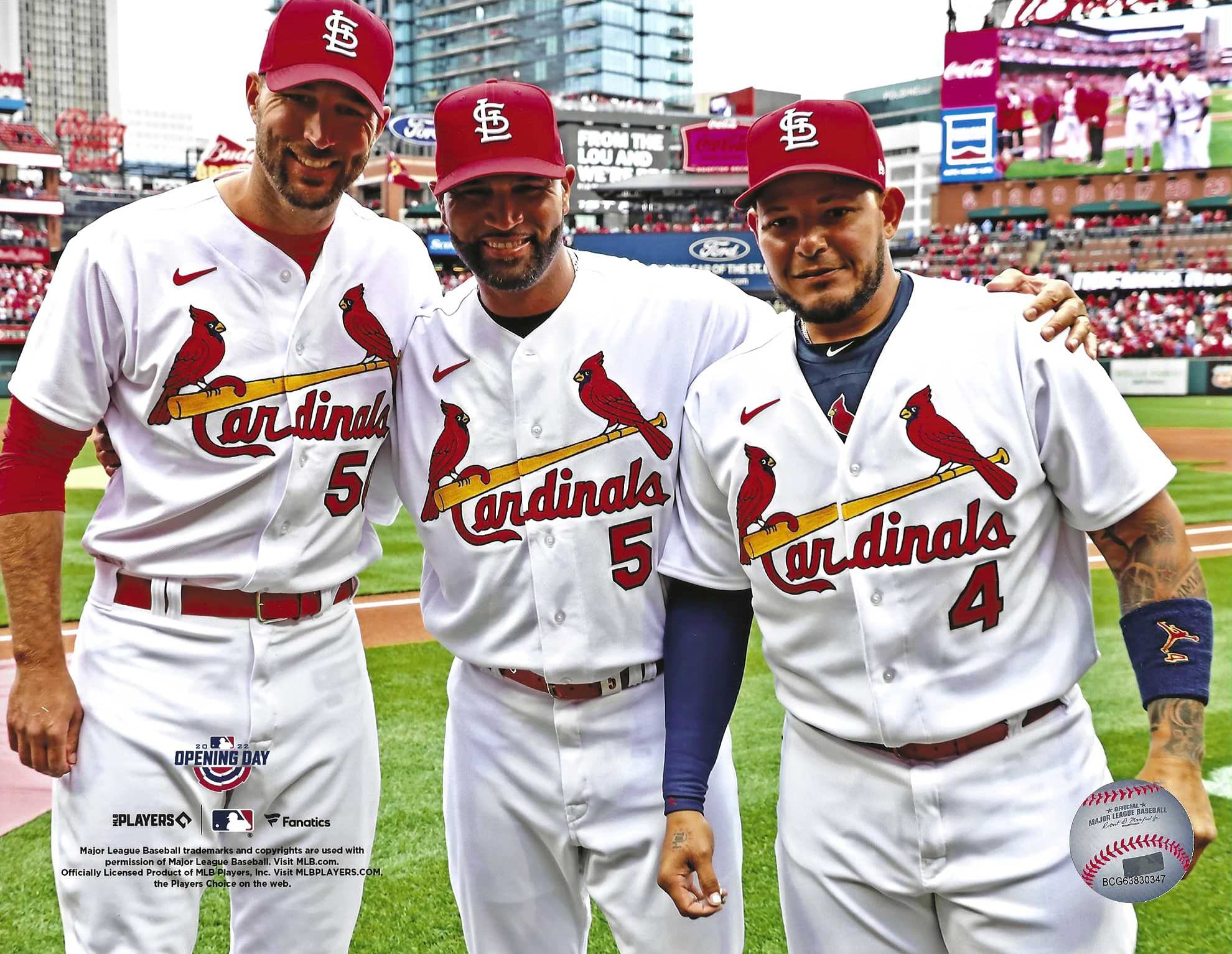 MLB　Cardinals　Budwiser　ベースボールシャツ　三枚セット St. Louis Cardinals 2022 Opening Day – Wainwright, Pujols & Molina